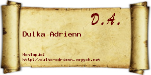 Dulka Adrienn névjegykártya